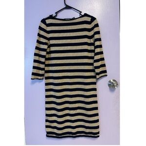 Ralph Lauren Dress Black  Gold Striped Knit Size S